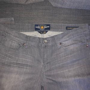 Dark grey/Charcoal Charlie skinny Lucky Brand.